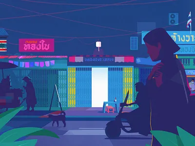 "The girl who didn't want Prince Charming" artwork bangkok design digital illustration digitalart illustration illustrator night pop art street thailand