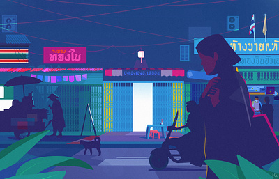 "The girl who didn't want Prince Charming" artwork bangkok design digital illustration digitalart illustration illustrator night pop art street thailand