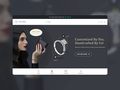 Redesigning Hero Section of jewelry ecommerce website design ecommerce inspiration jewelry ui ux web
