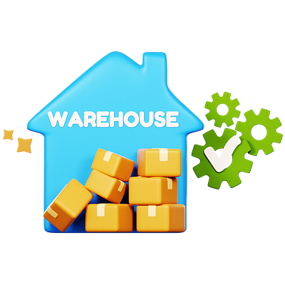 stock in warehouse 3d 3d rendering design graphic design illustration