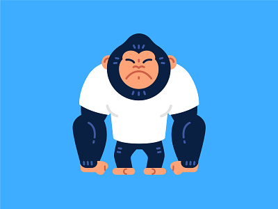 Gorilla Shirt ape branding cartoon character clothes clothing creative design digital flat funny gorilla illustration logo logo design mascot minimal shirt t shirt vector