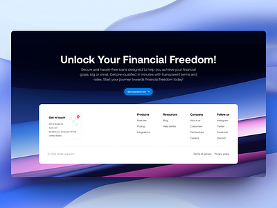 Strata Loans Footer Exploration design footer landing page minimal ui uidesign