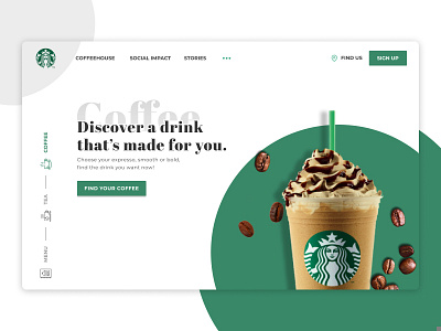 STARBUCKS HERO SECTION CONCEPT mobile app mobile ui product design ui uiux web app web design