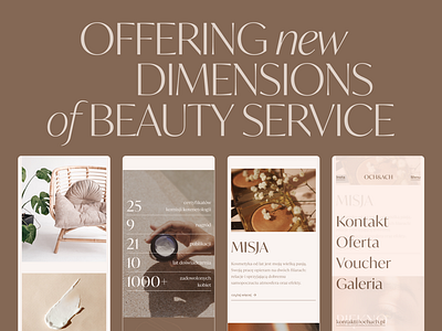 Och&Ach app beauty beautybrand beautyweb branding brown cosmetic flat graphicdesign keyvisual logo model pink service ui uiapp vector webdesign