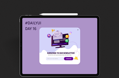 #DailyUI #016 | Pop-Up/Overlay 016 3d animation branding challenge dailyui design logo motion graphics overlay popup ui ux design