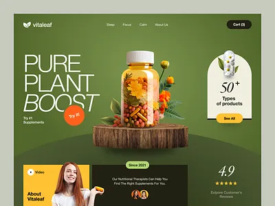 Vitaleaf Website design interface product service startup ui ux web website