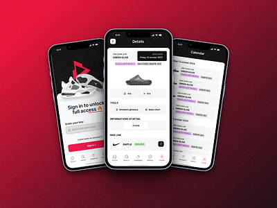 Sneaker app adidas android app flat design ios mobile app nike slide sneaker ui ux