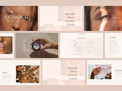 Och&Ach beauty beautybrand beautyweb brand branding brown design graphicdesign keyvisual logo pink ui web webdesign website www