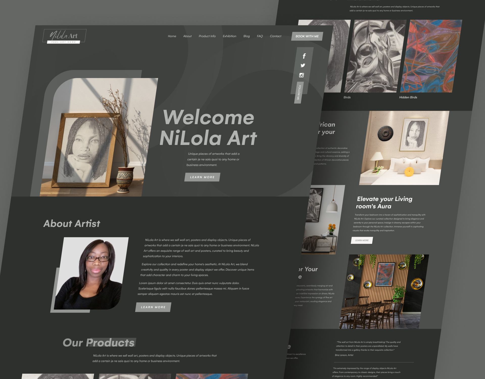 Art Gallery Agency Website Design agency website art art agency website art gallery art gallery website art landing page art website artgallery artist website artwork website digital art digital art website drawing minimalist website museum website renaissance uiwebdesign vintage wall art website layout