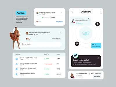 HRMS Task Management UI Cards workplaceculture