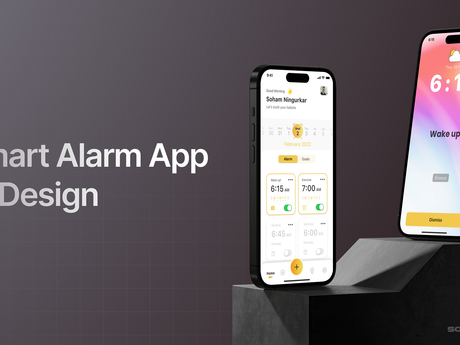 Smart Alarm App UI Design by UX SAJIB on Dribbble