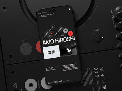 Akio, Portfolio Template For Framer framer portfolio ui web design