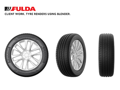 FULDA Car Tyre 3D Product Renders 3d model blender car cycles design designer rendering renders tyre wheel wire