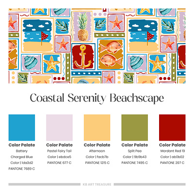 Abstract Beach Print 2024 color palate beach print beachscape beachwear color color palate summer color palate textile print tropical color palate tropical print