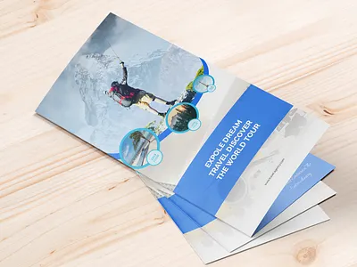 Travel &Tour A4Size Tri Fold Brochures Design agency branding brochure clean creative work design graphic design print tour travel trifold