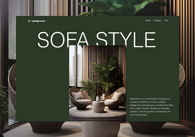 Destination for exquisite sofa collections 3d animation branding furniture graphic design ui uiux ux webdesign website