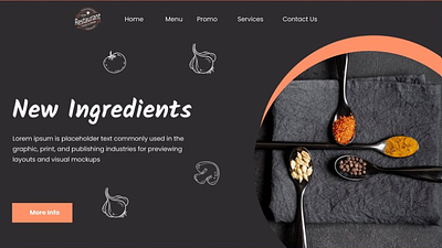 Spices web page animation branding graphic design ui