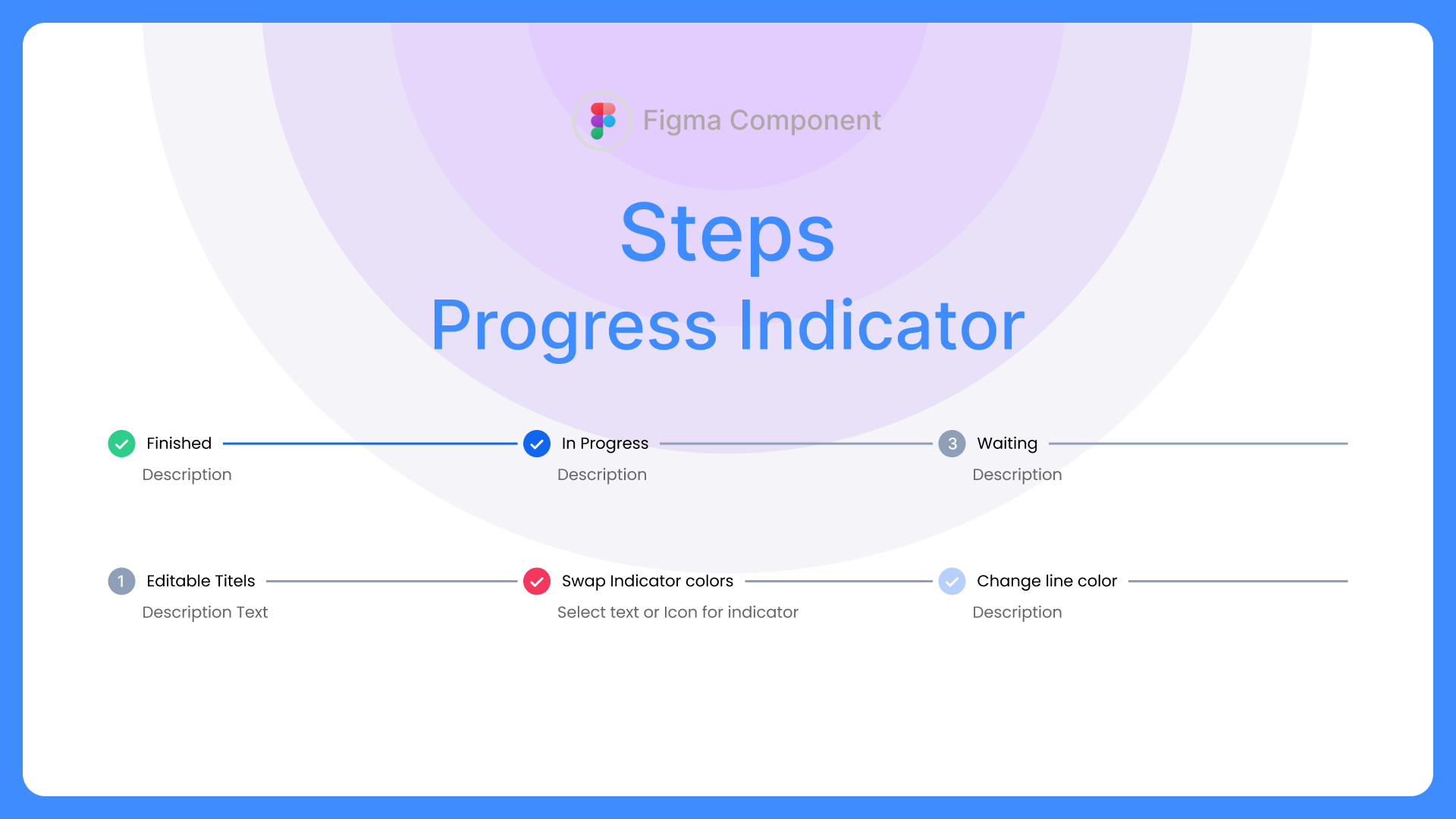 Steps / Progress Indicator Figma component figma component free component free template progres bar progress progress indicator progress tracker step indicator step tracker stepbar steps steps figma component template track ui ux web component web ui ux webapp component