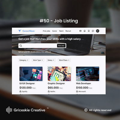 Daily UI 50 - Job Listing behance dribbble figma ui ux