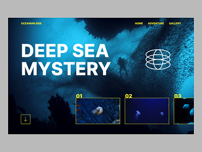 Oceanian Side - Bold Font Themed Website blue bold font clean components homepage landing page minimalist modern ocean sea typography ui ui design ux web design website website design