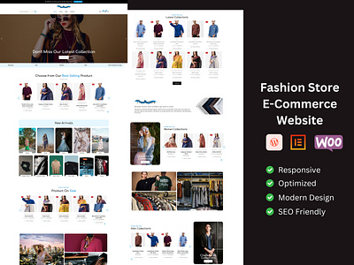 Fashion Store E-Commerce Website using Wordpress branding design ecommerce ecommerce website elementor elementor pro fashion store responsive website woocommerce wordpress wordpress design wordpress designer wordpress developer wordpress expert wordpress landing page