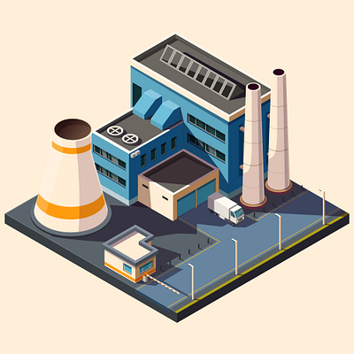 Factory concept illustration isometric vector