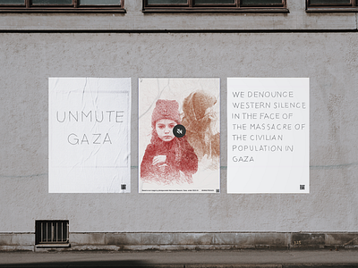 Unmute Gaza 🇵🇸 activism digital art gaza graphic design palestine poster poster design unmute unmute gaza