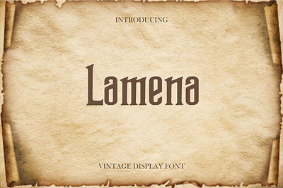 Lamena Font (Display Classic Font) classic display font gothic medieval poster