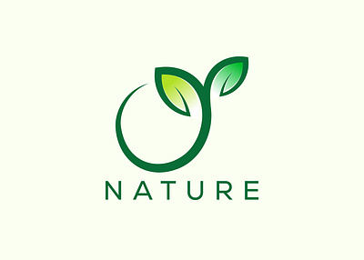 Green leaf logo design vector template modern