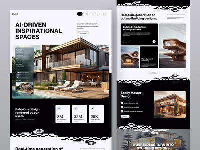 Ai architectural platform ai ai business optimization ai powered ai solution ai tool design architect artificial intelligencve branding design figma interface interior design landing page minimal software ui web web design webdesign website