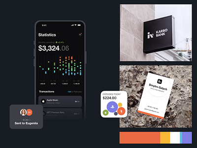 brands&stats banking branding clean design fintech minimal mobile simple ui voit xandovoit