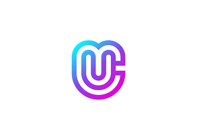 Letter U M C vector monogram logo design template sign