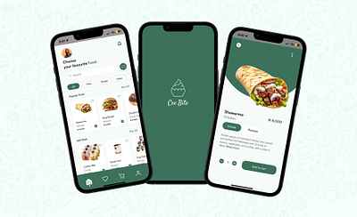 Cee bite App UI design (for all your pastery cravings) ui