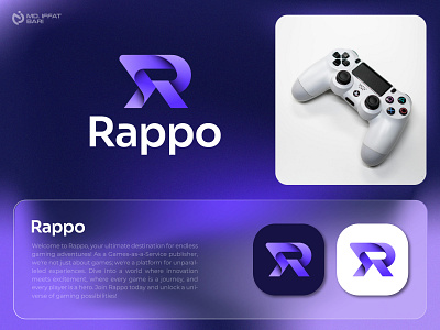 Rappo Logo Design. app logo brand identity branding business logo creative logo flat logo game logo gaming logo logo logo design logotype minimalist logo modern logo r letter logo software logo tech logo visual identity