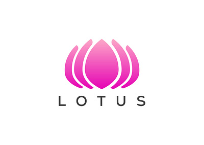Lotus flower vector logo design leaf