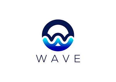 Minimalist Ocean wave logo design vector template branding