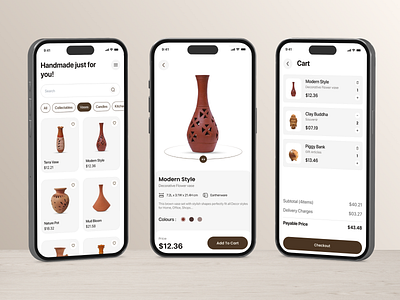 Pottery App branding comm design graphic design ui