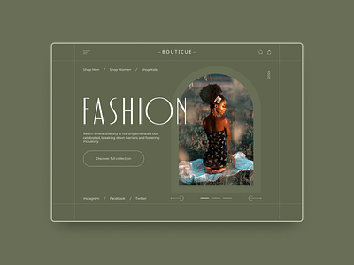 Web Design Concept for a Clothing Store figma minimalim ui uidesign uiuxdesign userintrface webdesign websitedesign