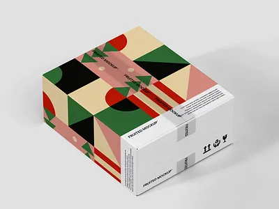 Box & Tape mockup box branding design down free graphic design illustration logo mock mock up mockup package tape ui