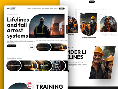 Figma Landing Page Design for Construction Industry constructionsafety designforsafety figmadesign industrialsafety industrysafety safetyawareness safetyfirst safetyinconstruction safetyprotocols safetytraining ui workplacesafety
