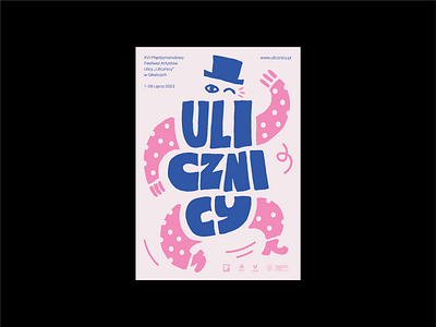 Ulicznicy Poster 2023 (Entry 2/2) ad adobe illustrator art artistic character clown competition cute event festival graphic design illustration pink poster street art