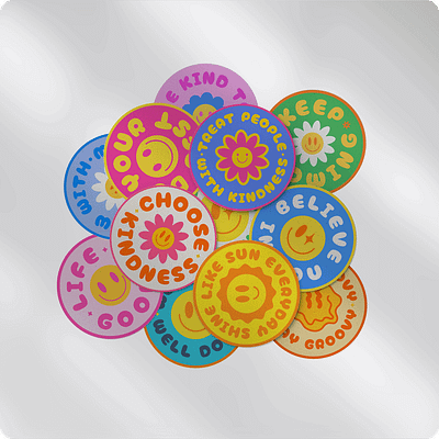 Circle sticker mockup branding design down free illustration logo mock mock up mockup sticker ui