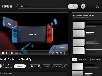 Youtube Ui Design branding figma graphic design logo ui user interface web design