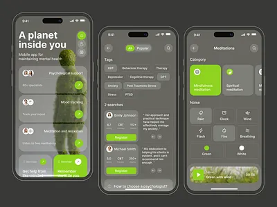 Mental care - mobile app concept app design mentalapp mobileapp ui ux