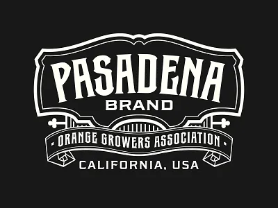 Pasadena Brand badges font graphic design label logo typeface