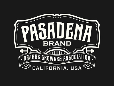 Pasadena Brand badges font graphic design label logo typeface