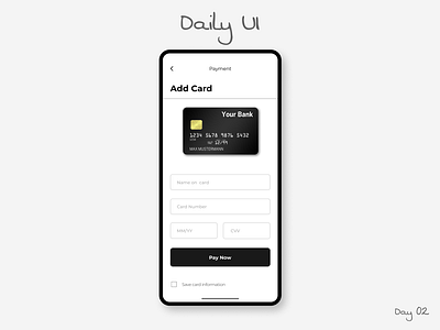 Daily UI: day 02 appui checkoutpage dailyui design figma mobile ui