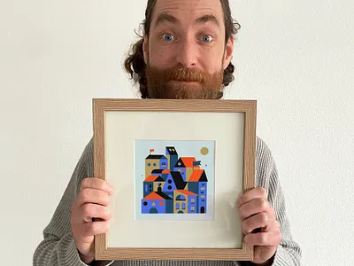 Huissies city cityscape house houses illustration illustrator minimal netherlands rotterdam