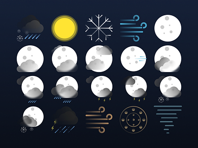 Weather Icons Version 2 branding figma graphic design icons illustration logo