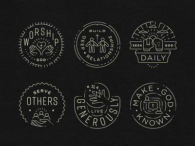 Essentials badge icons icons set illustration seal texture